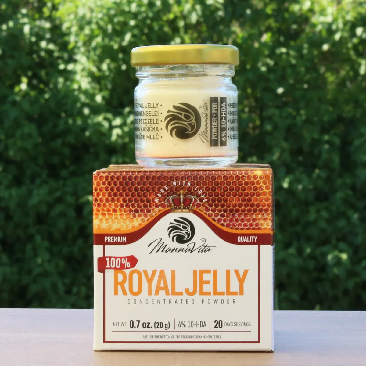 Concentrated Royal Jelly POWDER with 6% 10-HDA content • 20 g - Mannavita