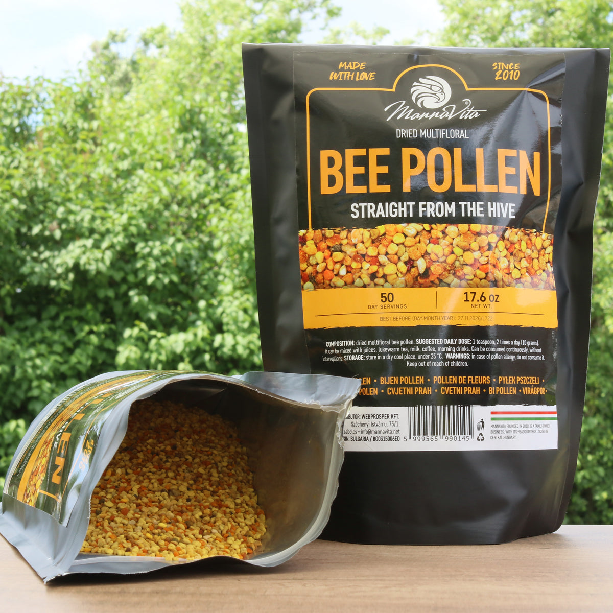 Mannavita gedroogde veelbloemige bijenpollen • 500 g