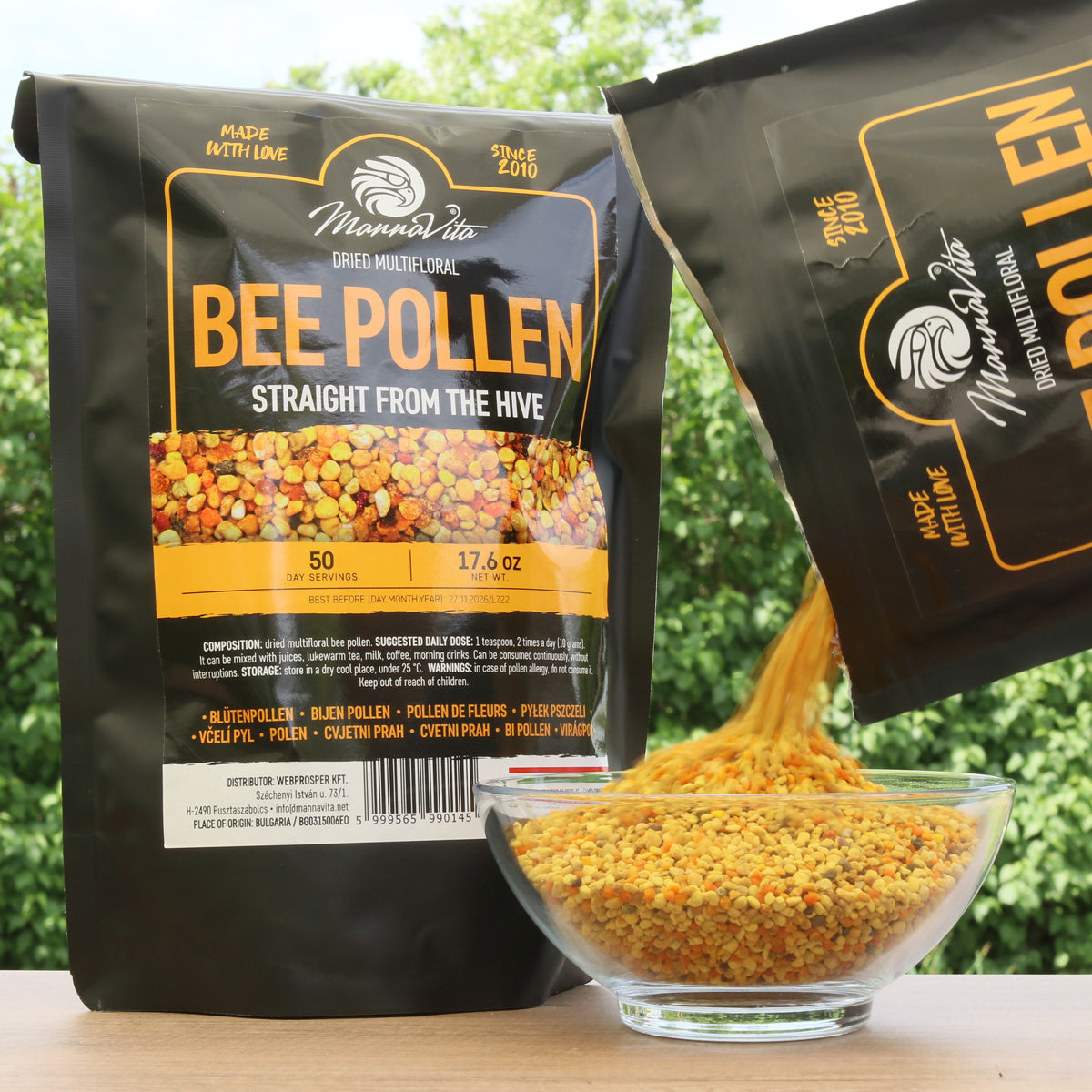 Mannavita gedroogde veelbloemige bijenpollen • 500 g