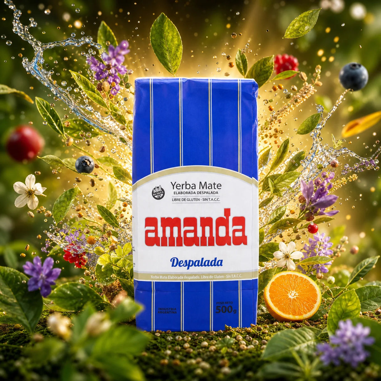 Amanda yerba mate-thee • Zonder stelen - Sin palo • 500 g