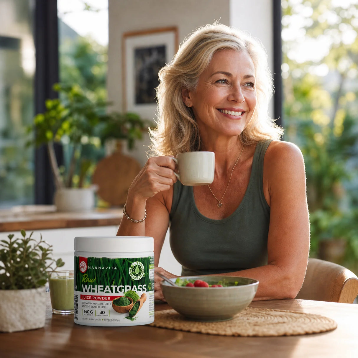 Mannavita rauw Tarwegrassap Poeder • glutenvrij • 140g