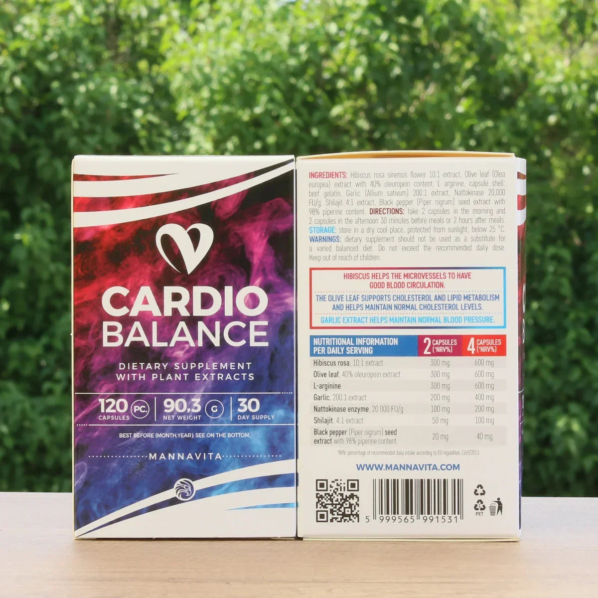 CARDIO Balance blood pressure complex • 120 capsules - Mannavita