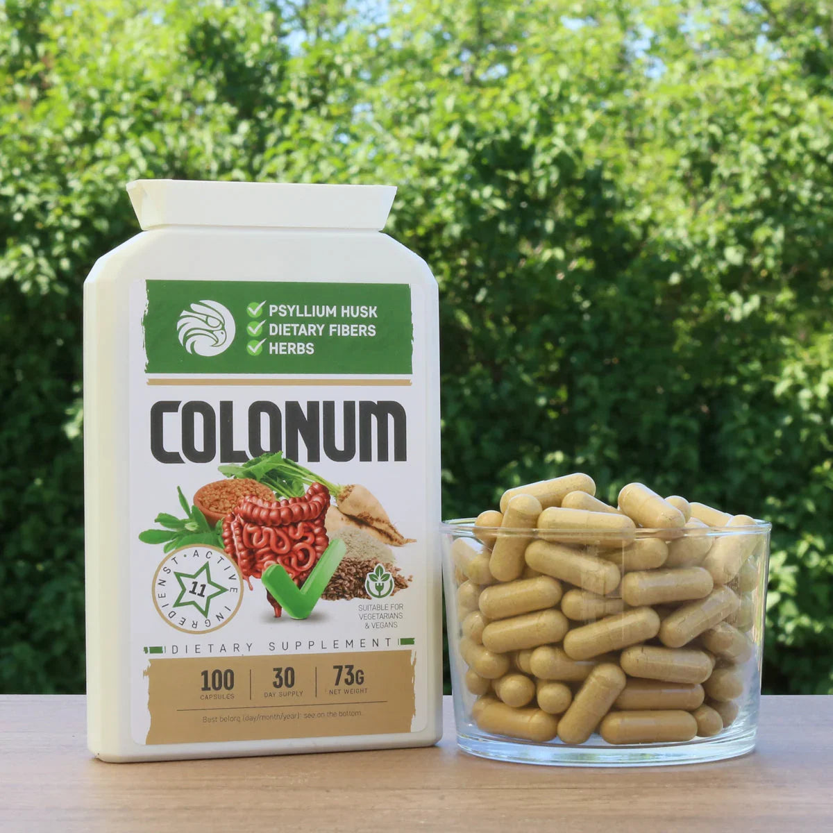 COLONUM colon cleansing & gut restore capsules • 100 capsules - Mannavita
