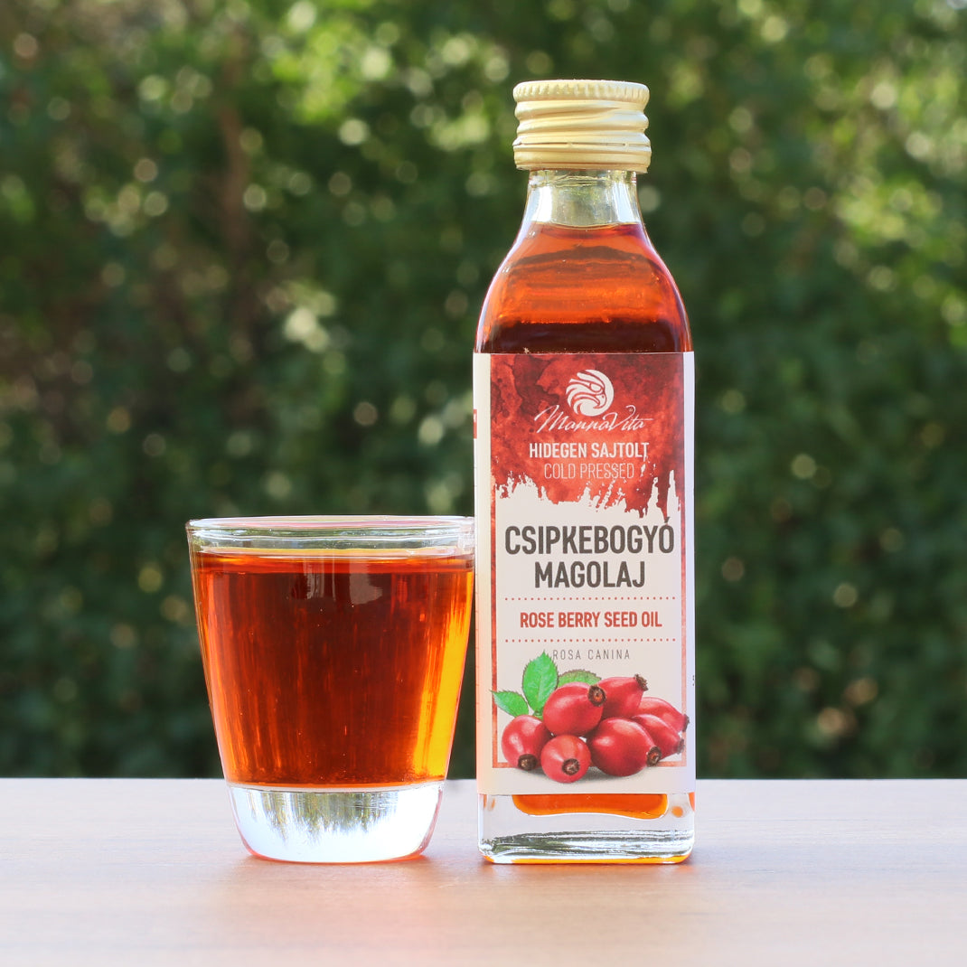 Mannavita Hongaars koudgeperste rozenbottelzaadolie • 40 ml