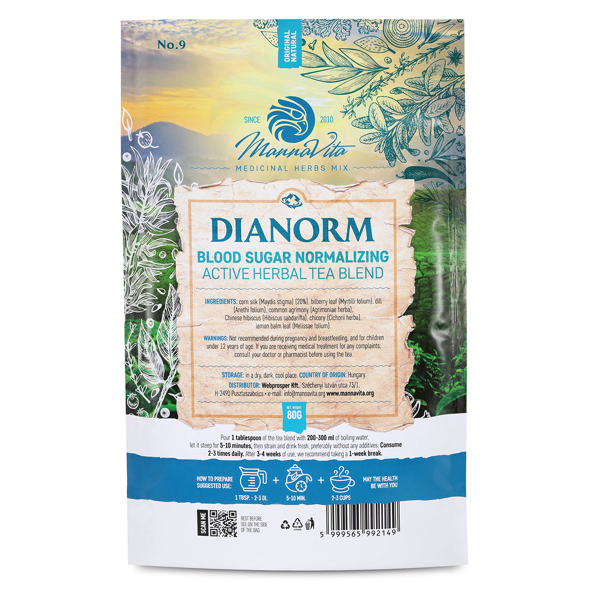 DIANORM bloedsuiker-normaliserende actieve kruidentheemelange • 80g