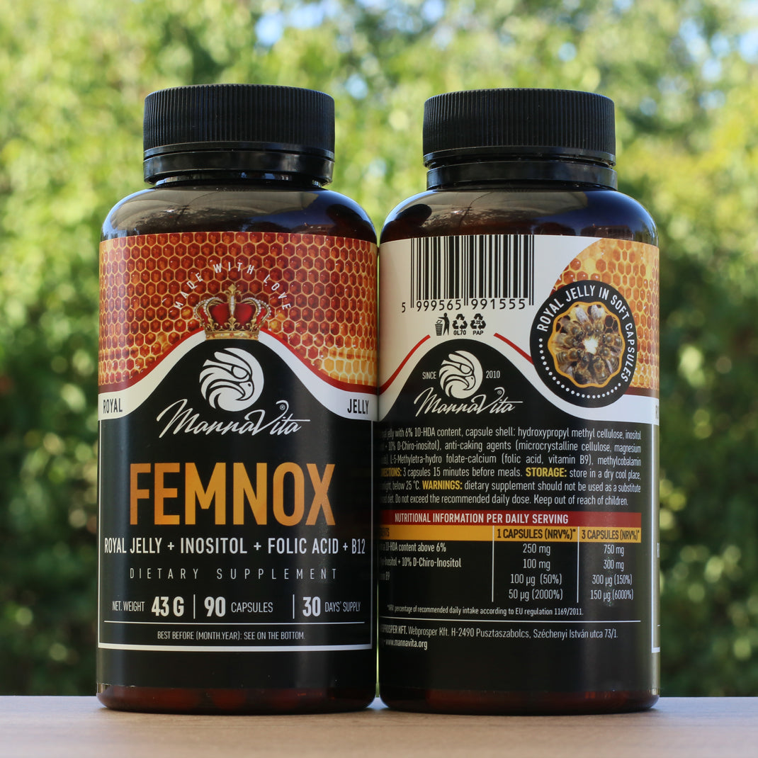 FEMNOX Royal Jelly + Inositol + Foliumzuur + B12-complex • 90 capsules