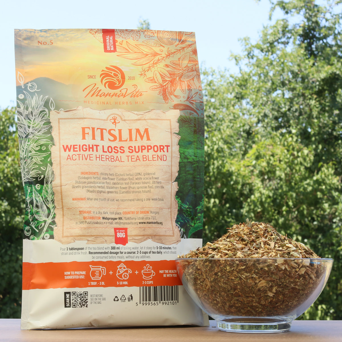 FITSLIM Actieve kruiden-theemelange ter ondersteuning van gewichtsverlies • 80g