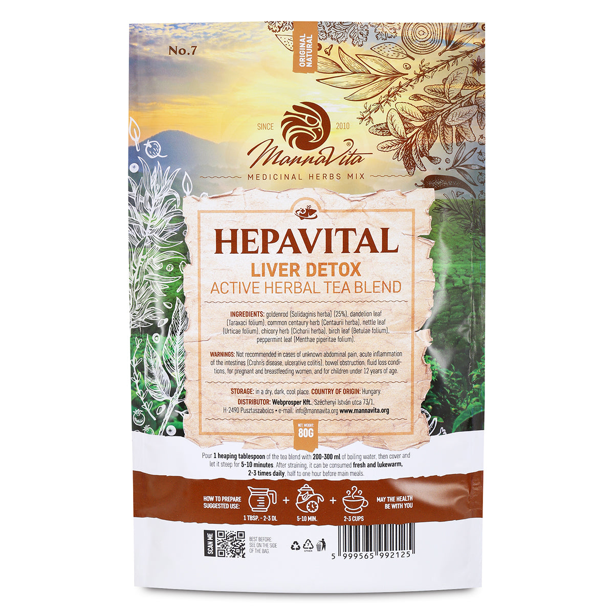 HEPAVITAL Lever Detox actief kruidentheemengsel • 80g