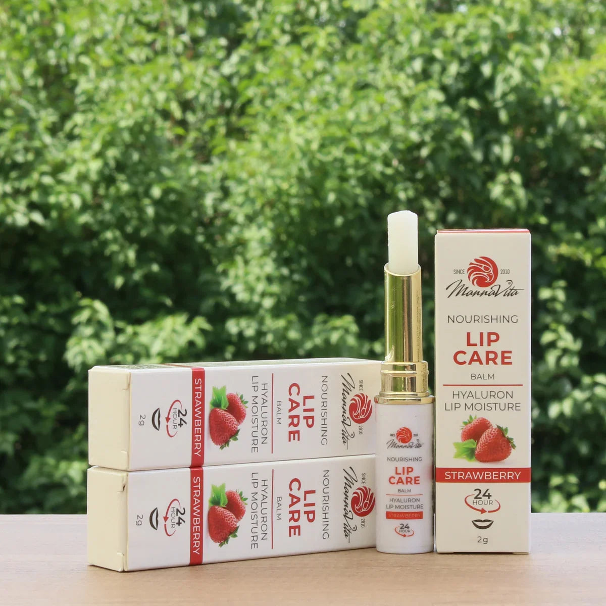 Mannavita Lip Balm with Hyaluronic acid • Deep-nourishing • STRAWBERRY - Mannavita