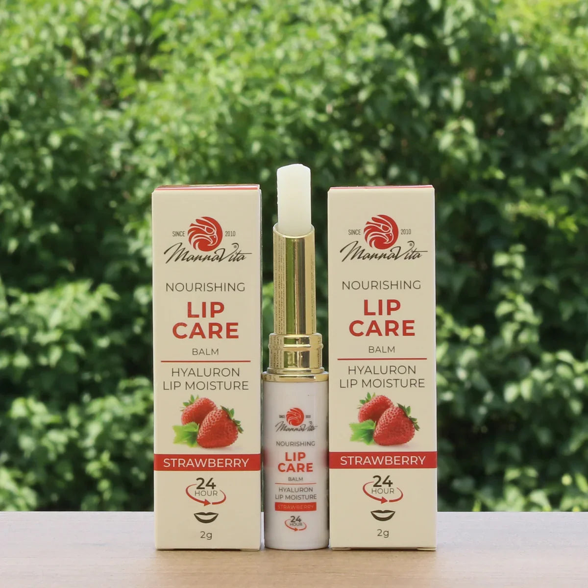 Mannavita Lip Balm with Hyaluronic acid • Deep-nourishing • STRAWBERRY - Mannavita