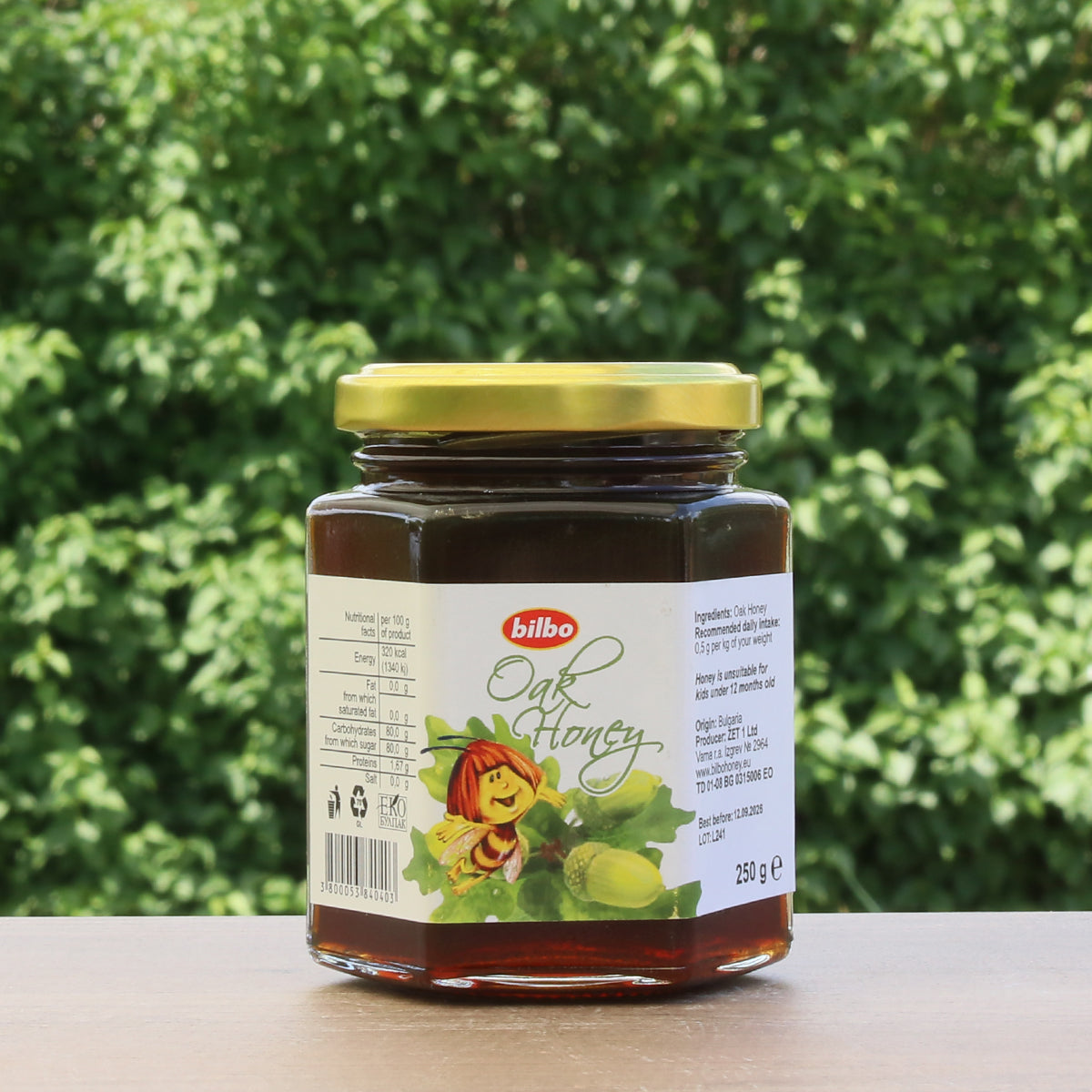 Bilbo rauwe eikenhoning • 250 g