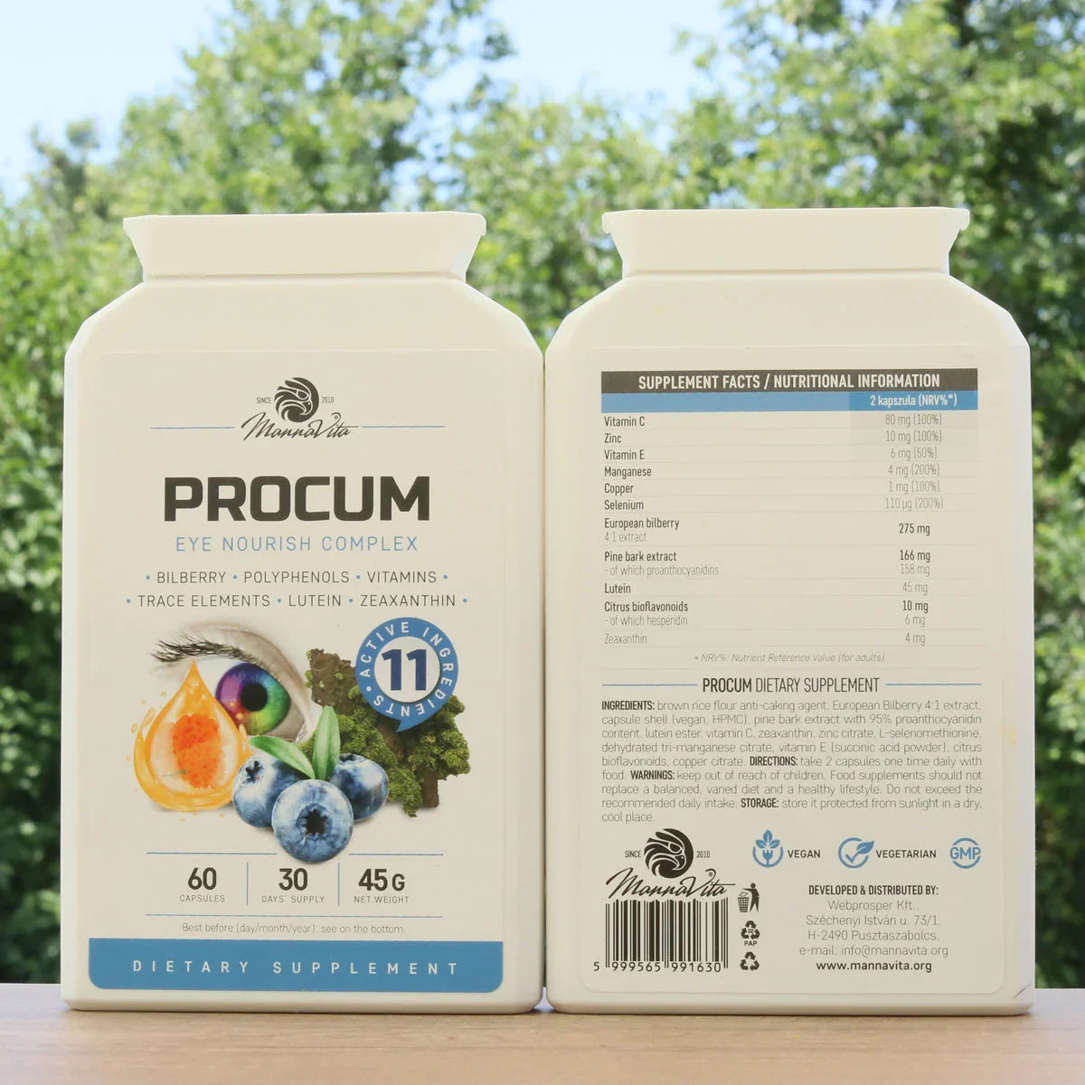 PrOcum Eye strengthening complex • 60 capsules - Mannavita