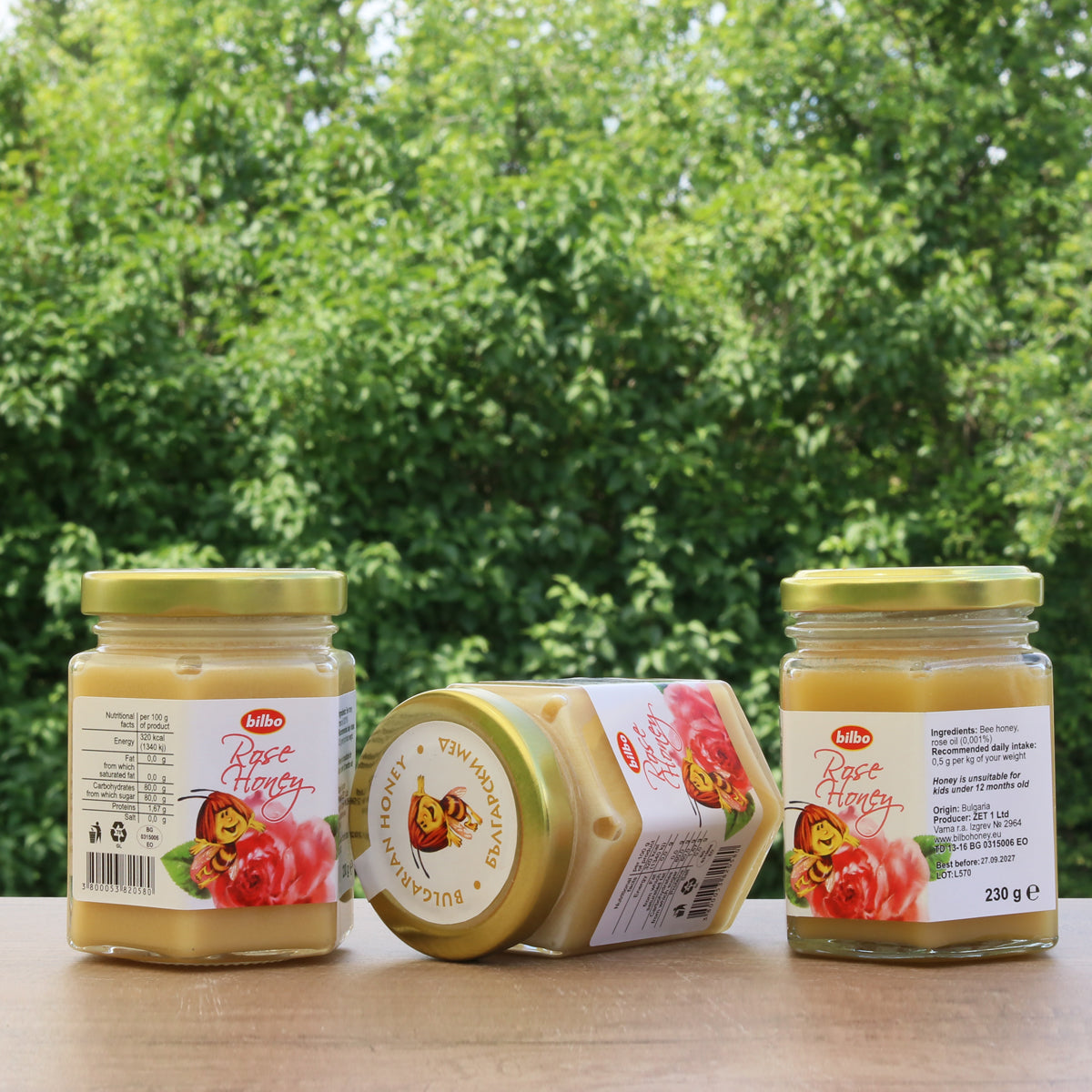 Bilbo rauwe rozenhoning • 230 g