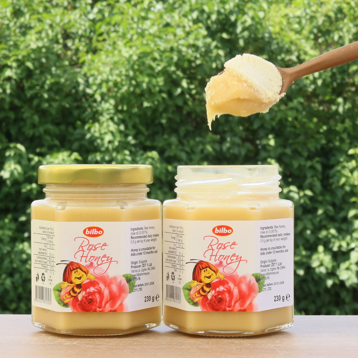 Bilbo rauwe rozenhoning • 230 g