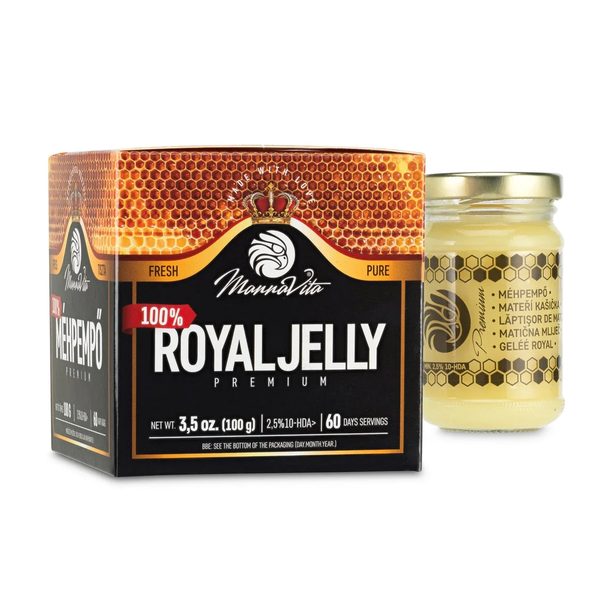 Mannavita Premium Royal jelly • 2.5% 10-HDA • 100g - Mannavita