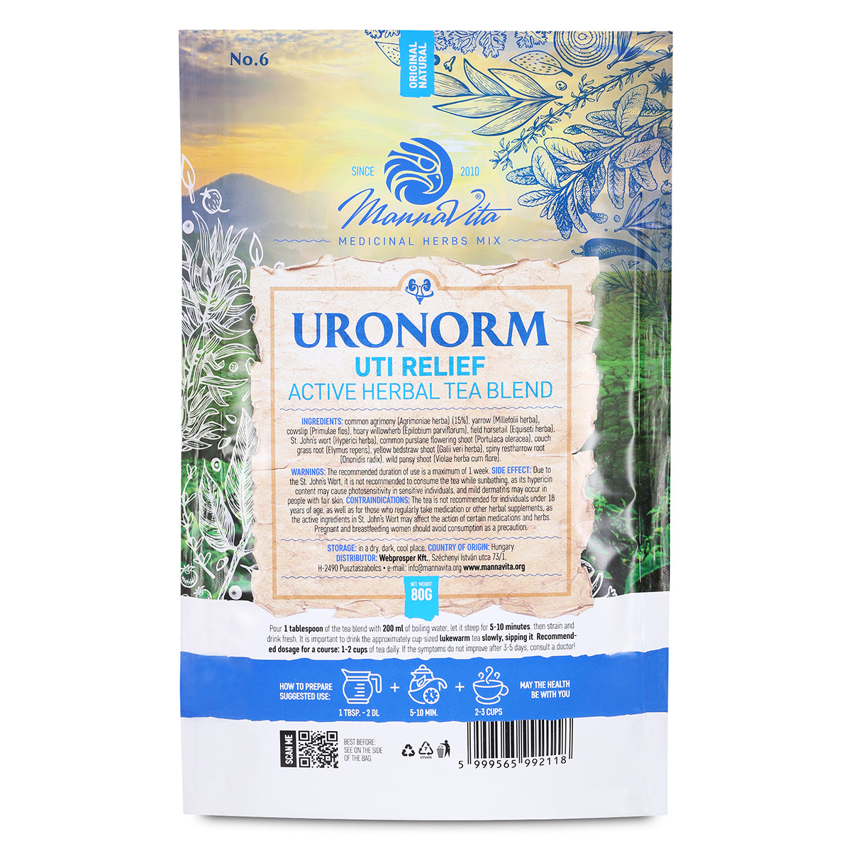 URONORM verlichting bij urineweginfectie actieve kruiden theemelange • 80g