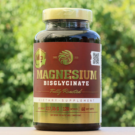 Mannavita MAGNESIUM Bisglycinaat volledig gereageerd • 120 stuks