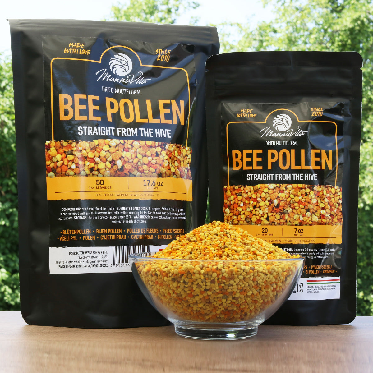 Mannavita gedroogde multiflorale bijenpollen • 200 g