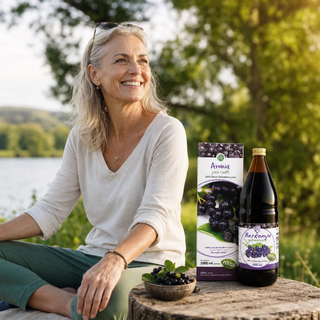 Mannavita Aronia bes 100% puur geperst sap • 1000 ml