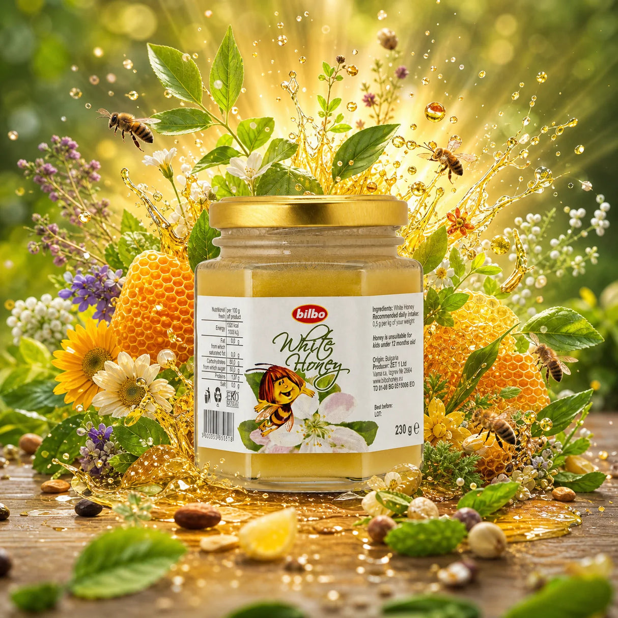 Bilbo rauwe lavendelhoning • 250 g