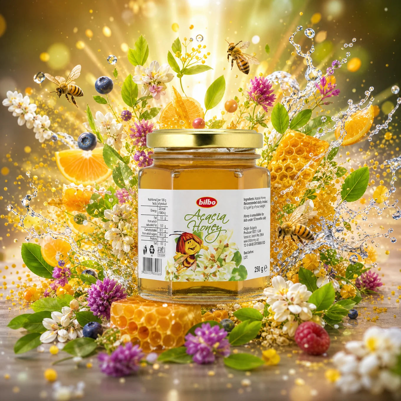 Bilbo rauwe lindehoning • 250 g