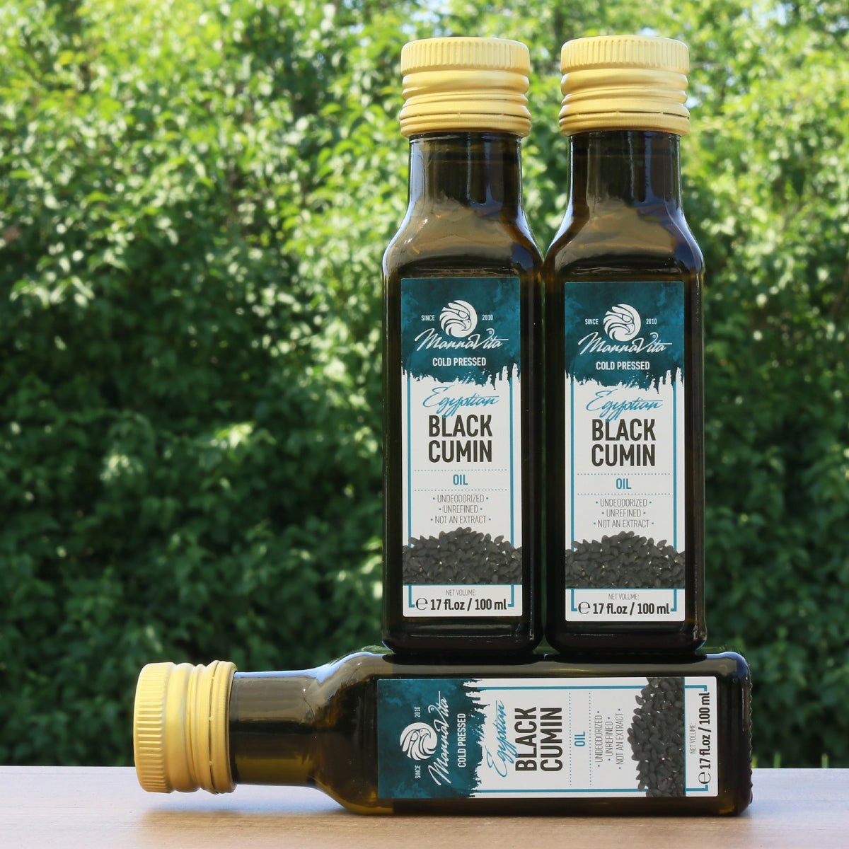 Mannavita koudgeperste zwarte komijnzaadolie • 100 ml