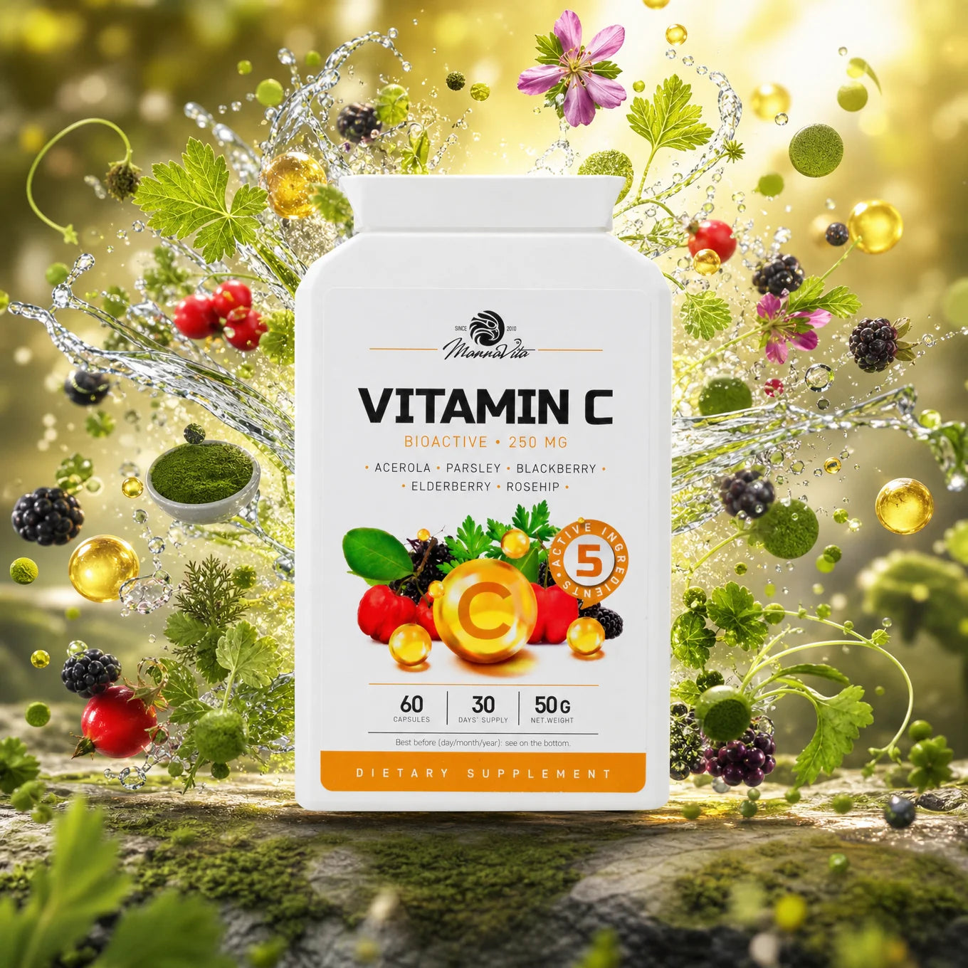 Mannavita Vitamine C-complex • 250 mg bioactief • 60 capsules