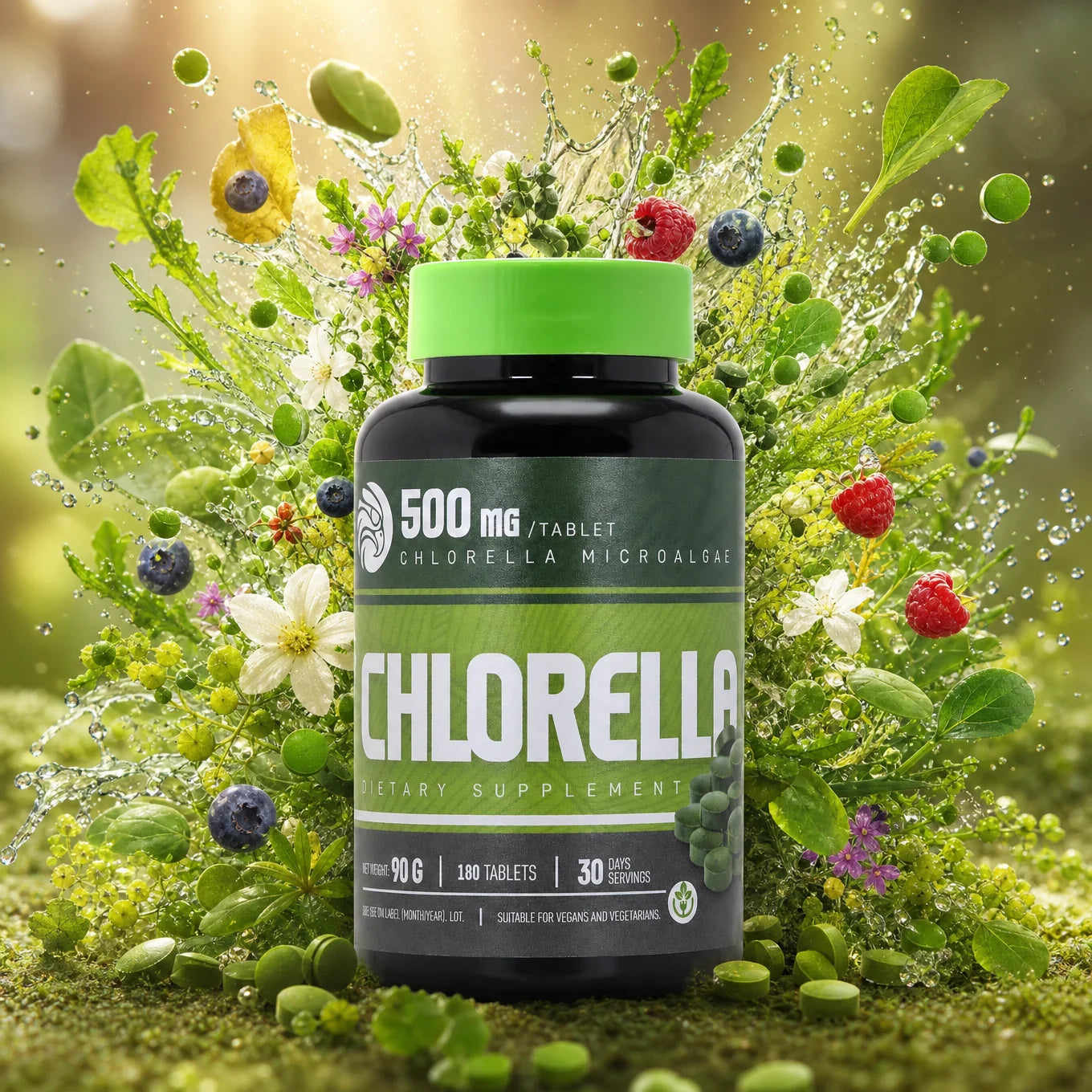 Mannavita Chlorella 500 mg tabletten • 180 st.