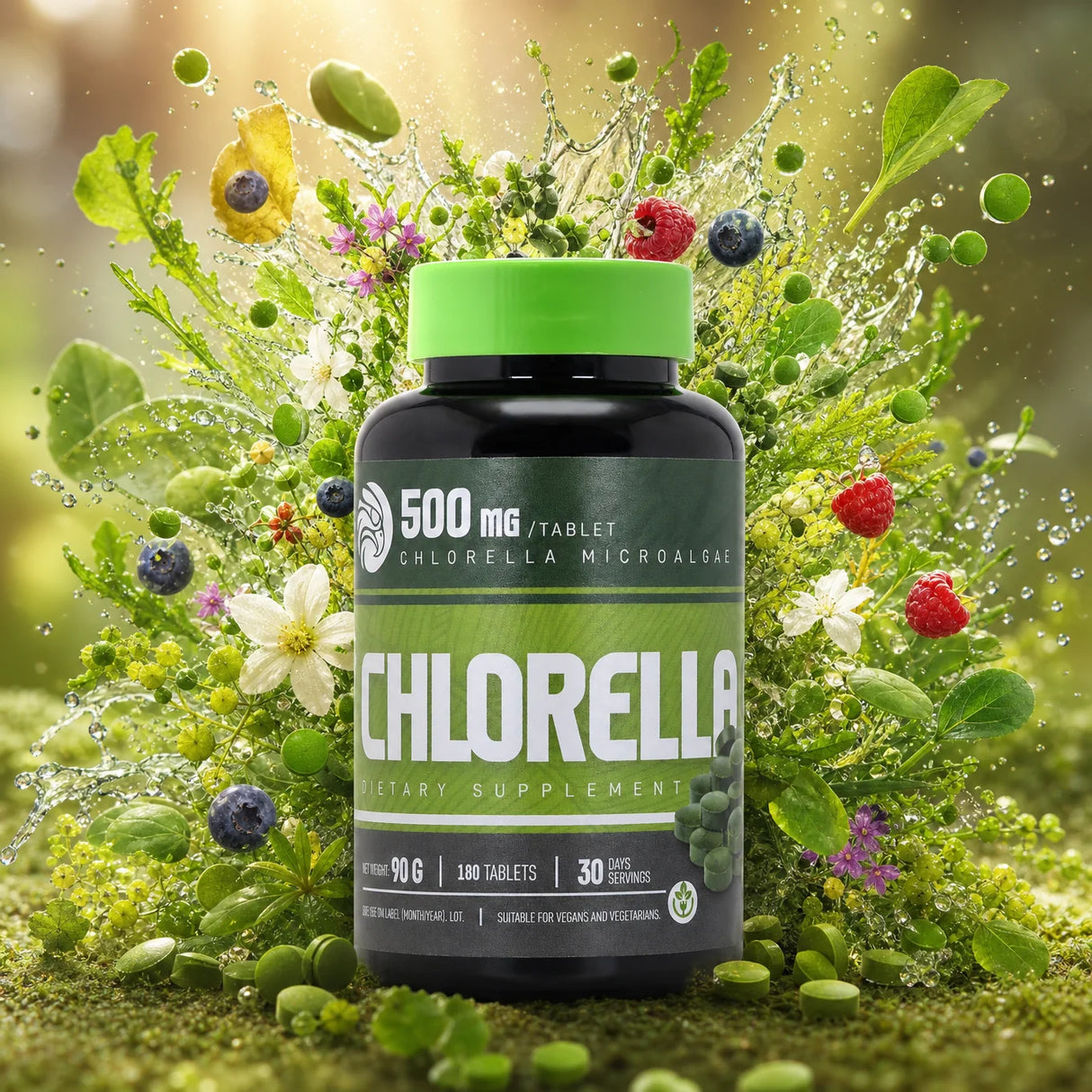 Mannavita Chlorella 500 mg tabletten • 180 st.