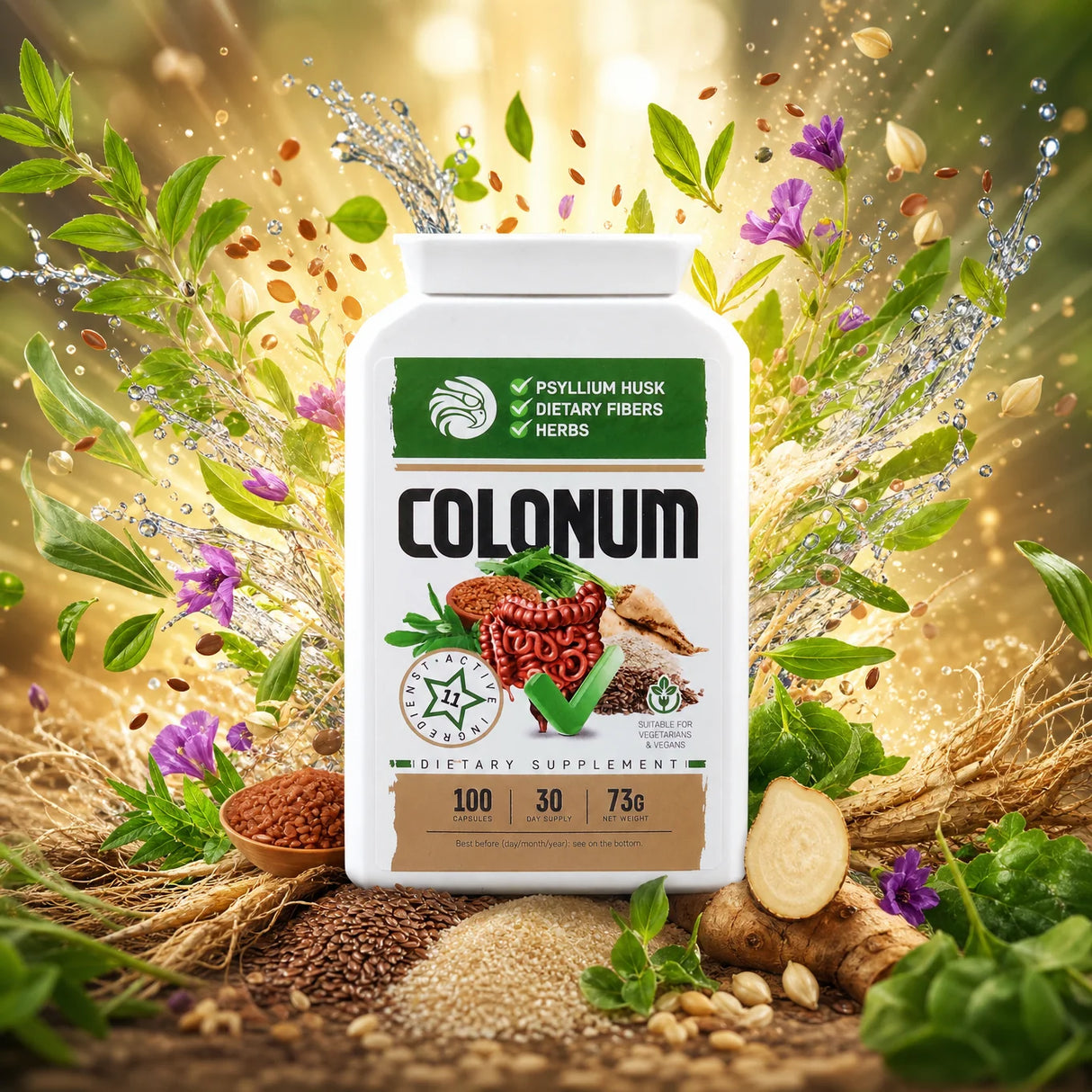 COLONUM darmreiniging & darmherstel capsules • 100 capsules