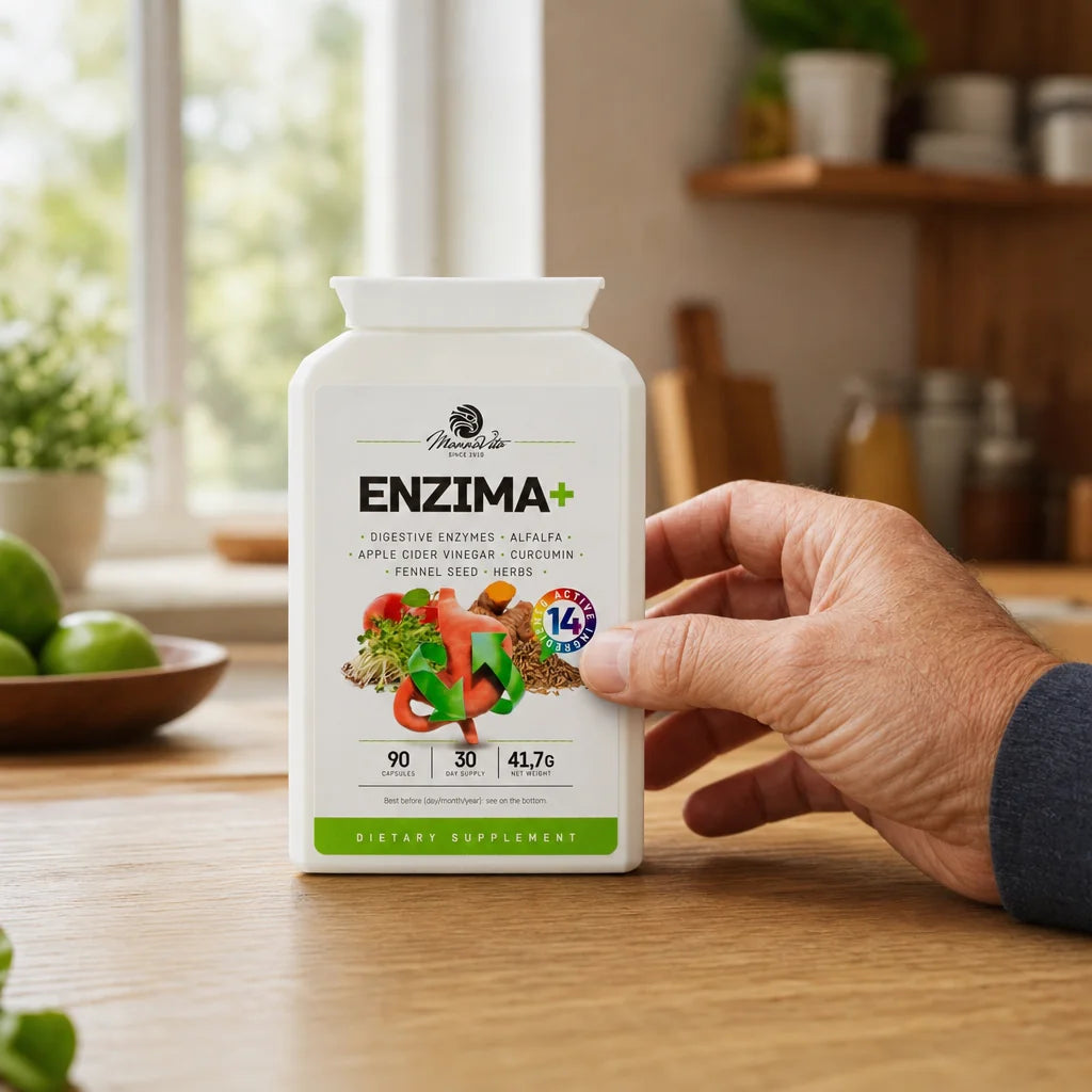 ENZIMA+ complex van spijsverteringsenzymen, met Betain HCL • 90 capsules