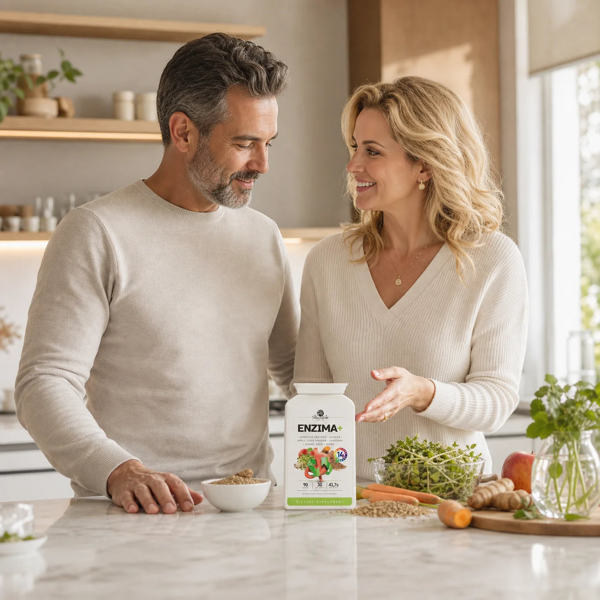 ENZIMA+ complex van spijsverteringsenzymen, met Betain HCL • 90 capsules