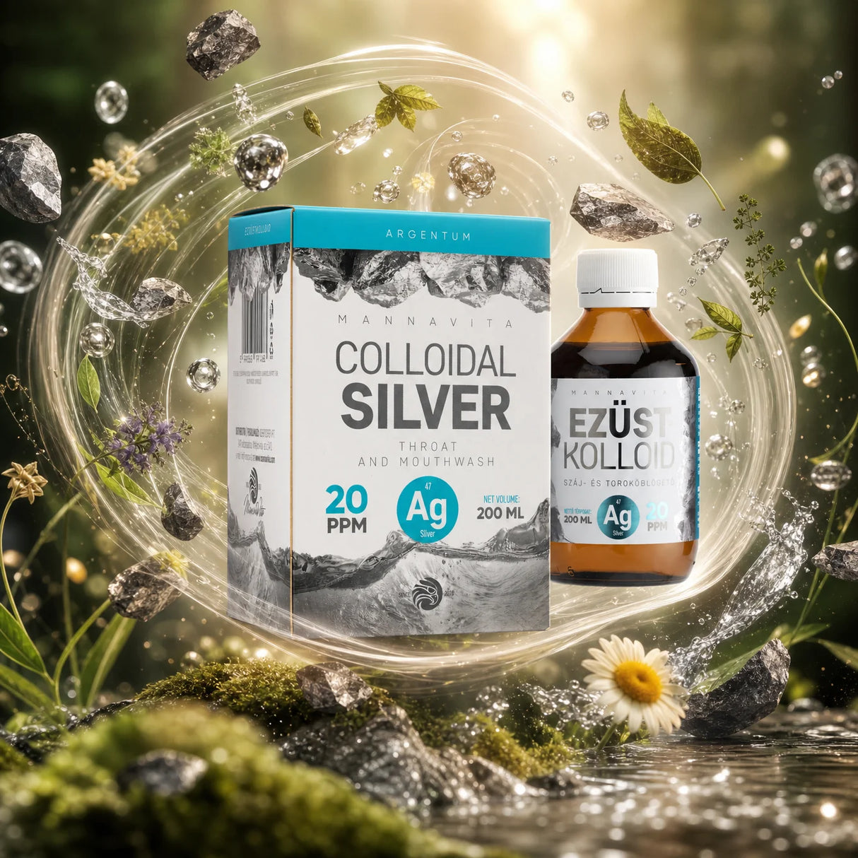 Mannavita Colloïdaal Zilver 20 PPM • 200 ml
