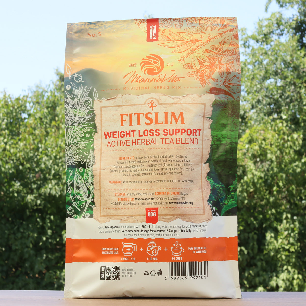 FITSLIM Actieve kruiden-theemelange ter ondersteuning van gewichtsverlies • 80g
