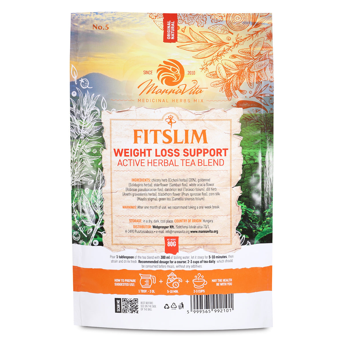 FITSLIM Actieve kruiden-theemelange ter ondersteuning van gewichtsverlies • 80g