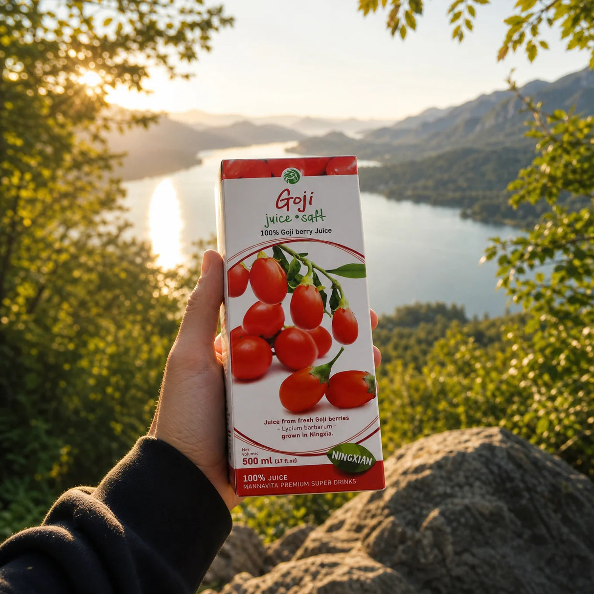 Mannavita Goji Bes, 100% puur geperst sap • 500 ml