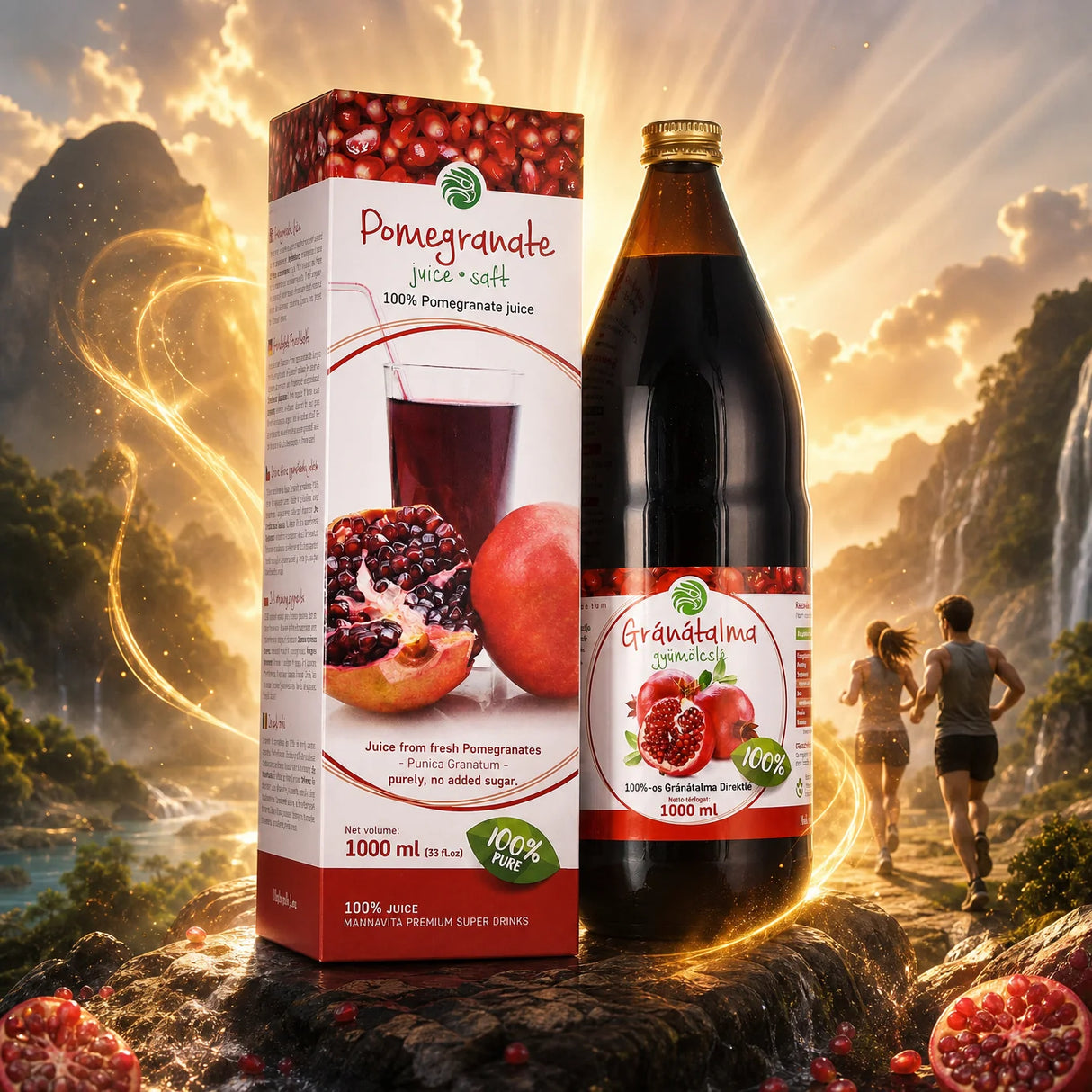 Mannavita Granaatappel, 100% puur geperst sap • 1000 ml
