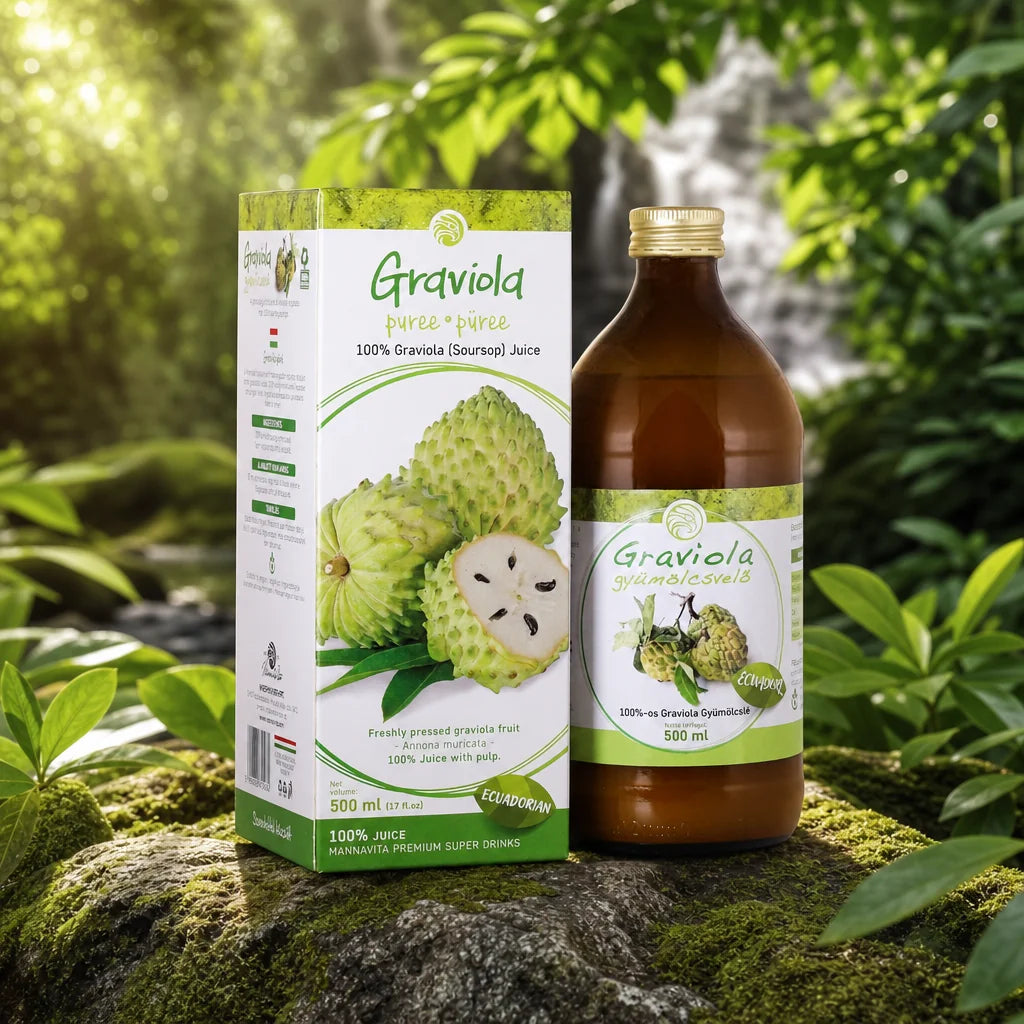 Mannavita Graviola, 100% puur geperst purée • 500 ml