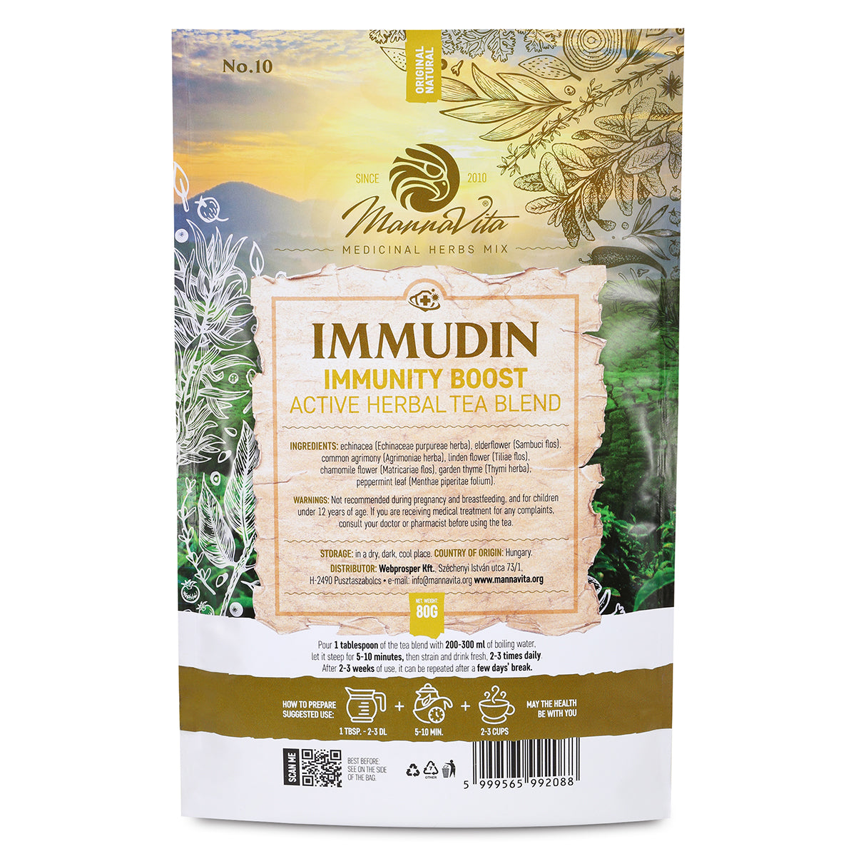 IMMUDIN Immuniteitsversterkend actief kruidentheemengsel • 80g