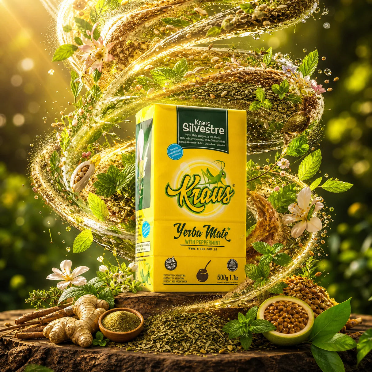 Kraus yerba mate • Gaucho, sin palo - Zonder stelen • 500 g