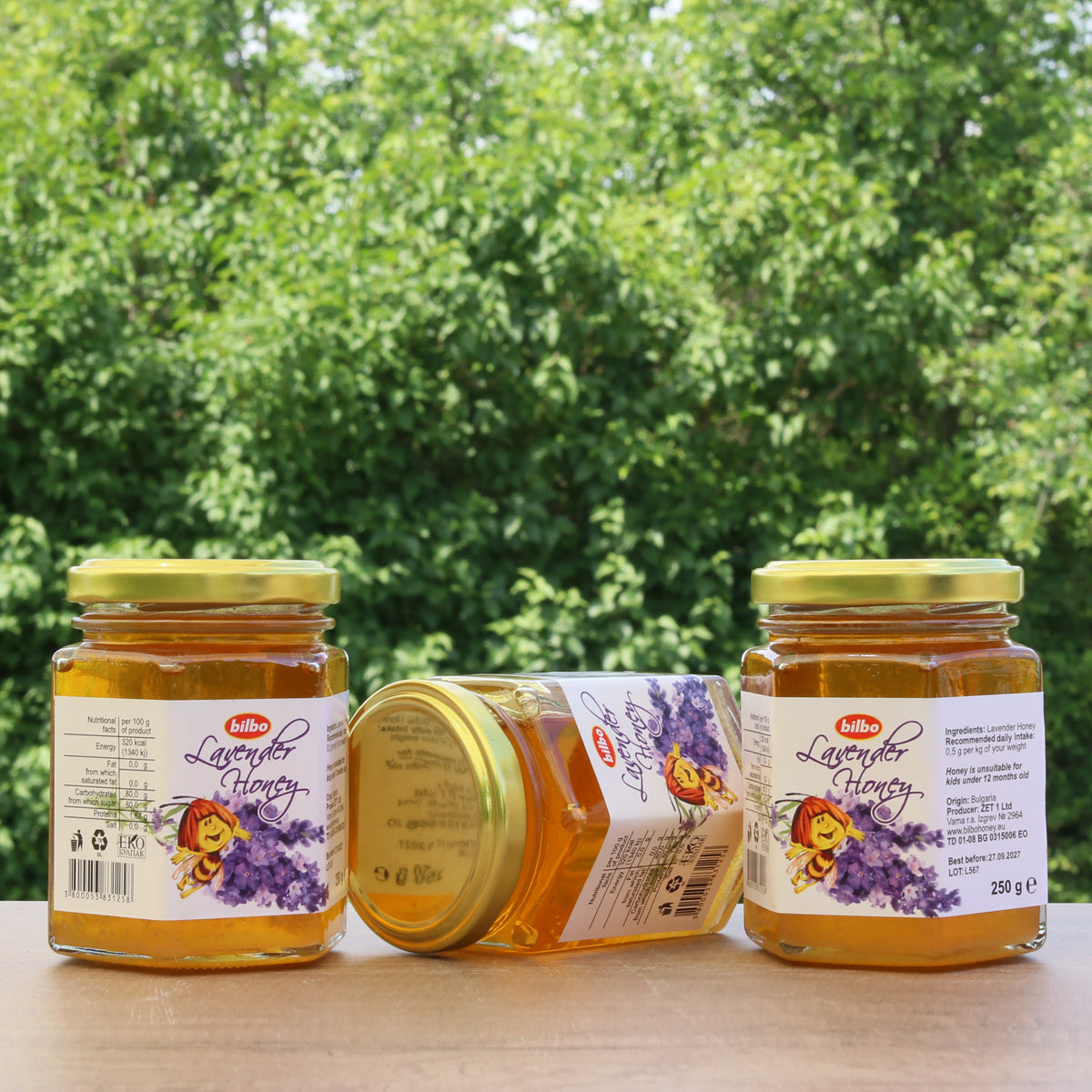 Bilbo rauwe lavendelhoning • 250 g