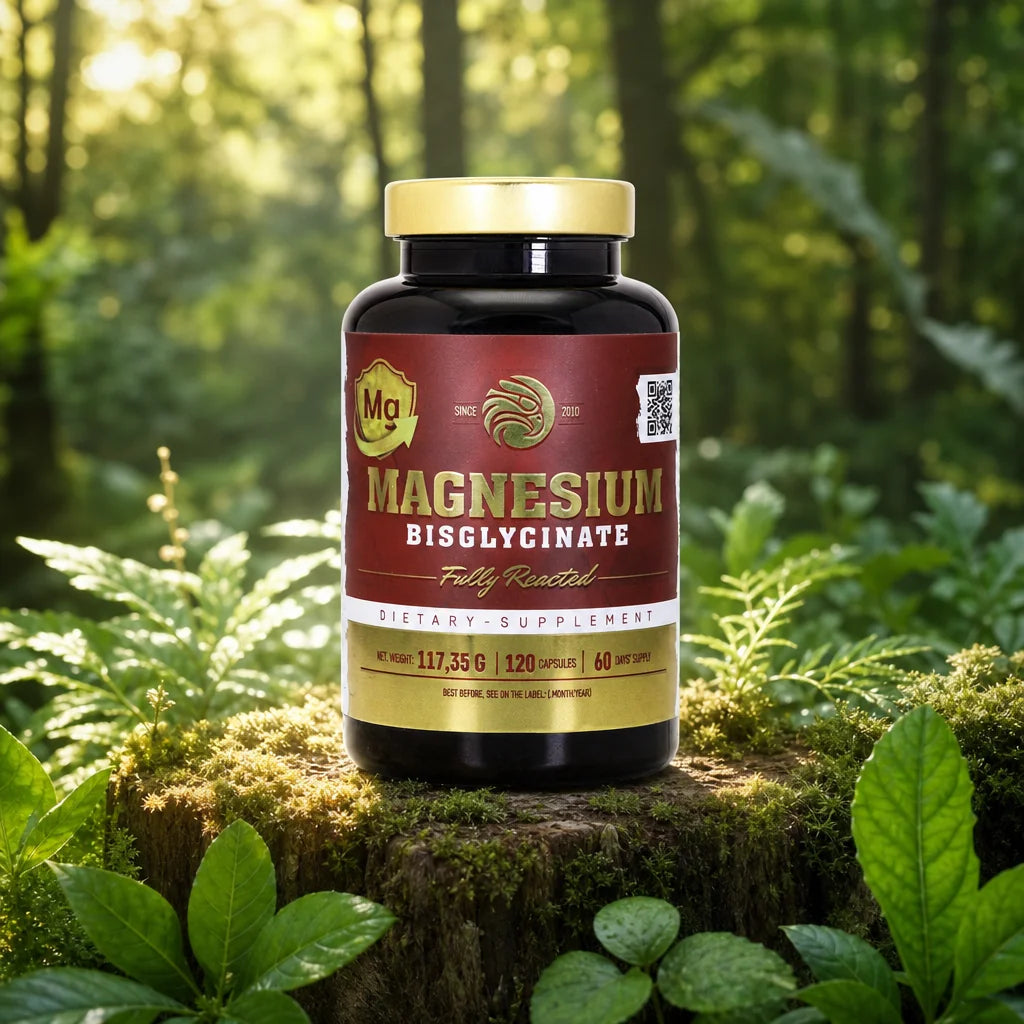 Mannavita MAGNESIUM Bisglycinaat volledig gereageerd • 120 stuks