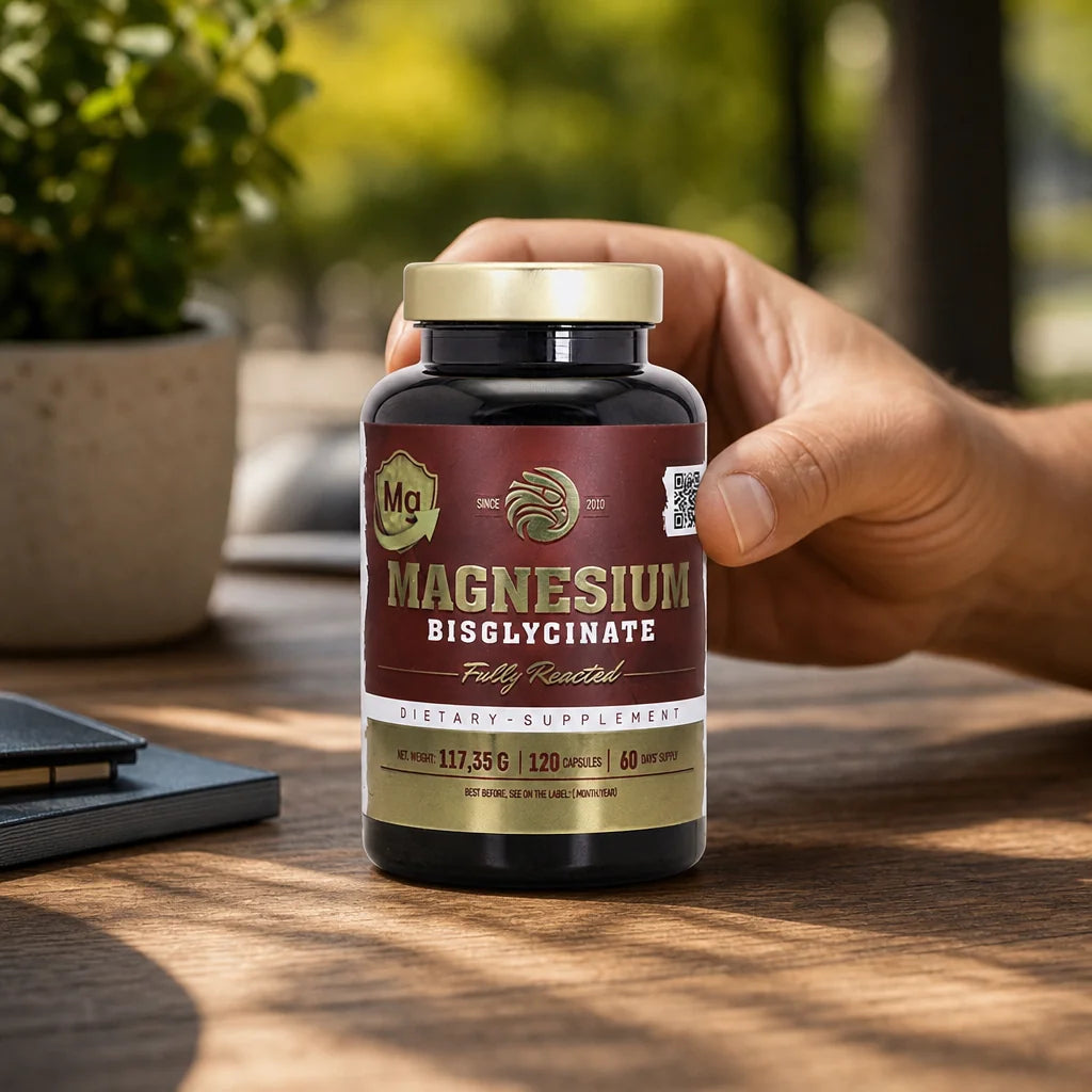 Mannavita MAGNESIUM Bisglycinaat volledig gereageerd • 120 stuks