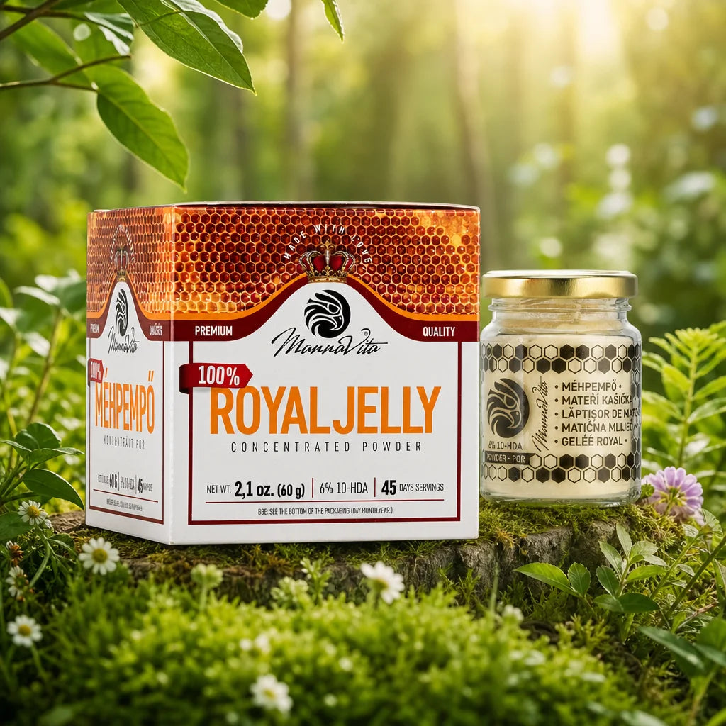 Geconcentreerd Royal Jelly poeder, met 6% 10-HDA-gehalte • 60g