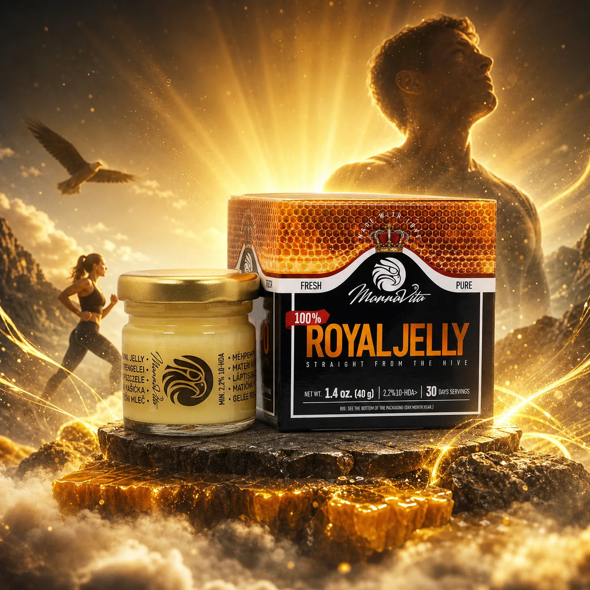 Mannavita verse pure Royal Jelly, Koninginnengelei • 2,2% 10-HDA • 40g