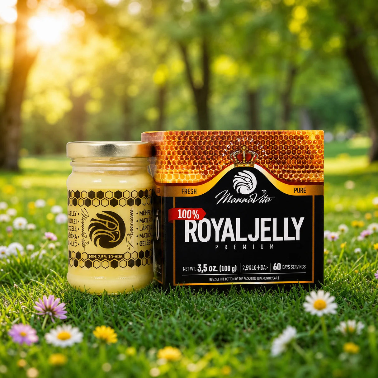 Mannavita Premium Royal Jelly, Koninginnengelei • 2,5% 10-HDA • 100g