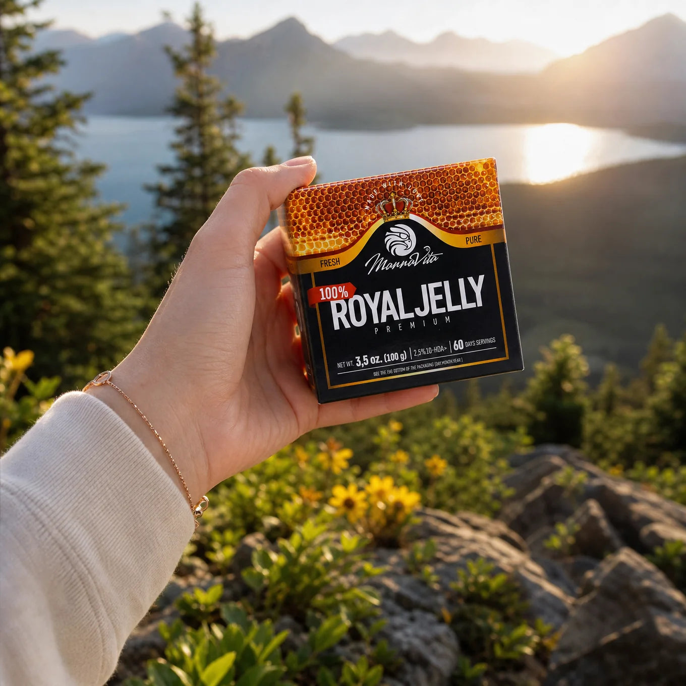 Mannavita Premium Royal Jelly, Koninginnengelei • 2,5% 10-HDA • 100g