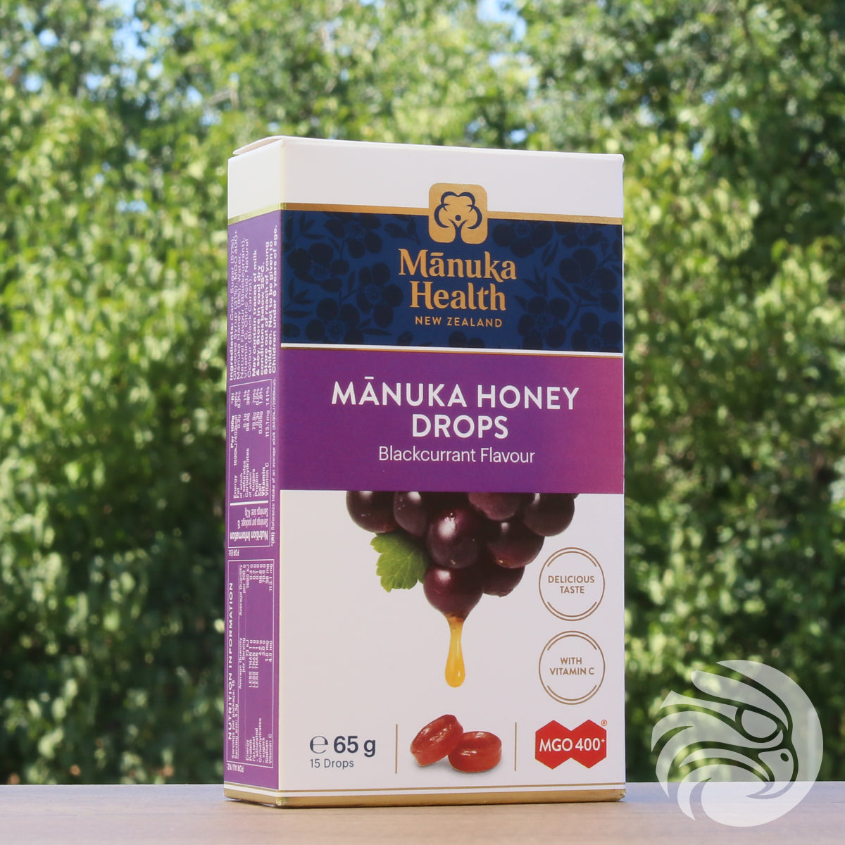 Manuka-honing zuigtabletten met zwarte bes • 15 stuks.