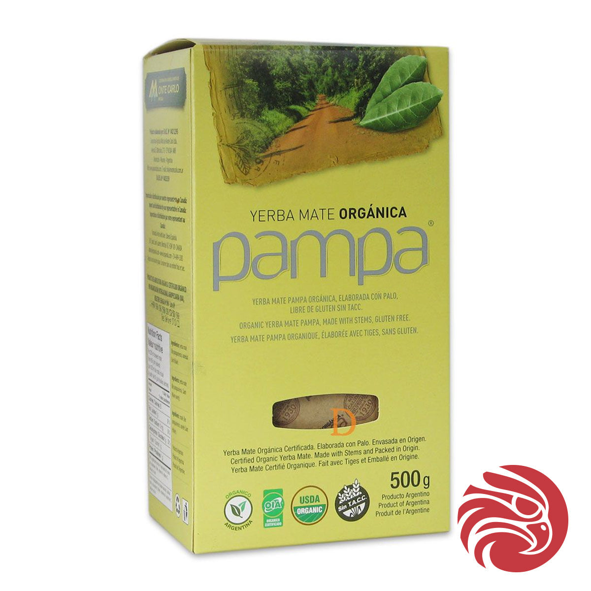 Pampa biologische yerba mate-thee • Met stelen • 500 g