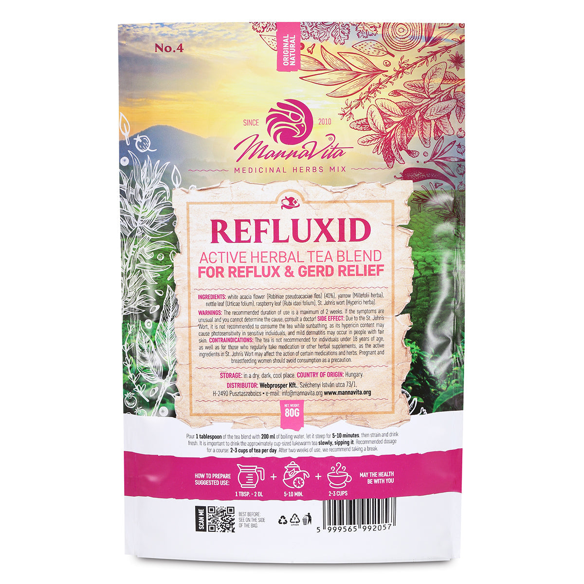 REFLUXID actieve kruidentheemelange voor verlichting van reflux en GERD • 80g